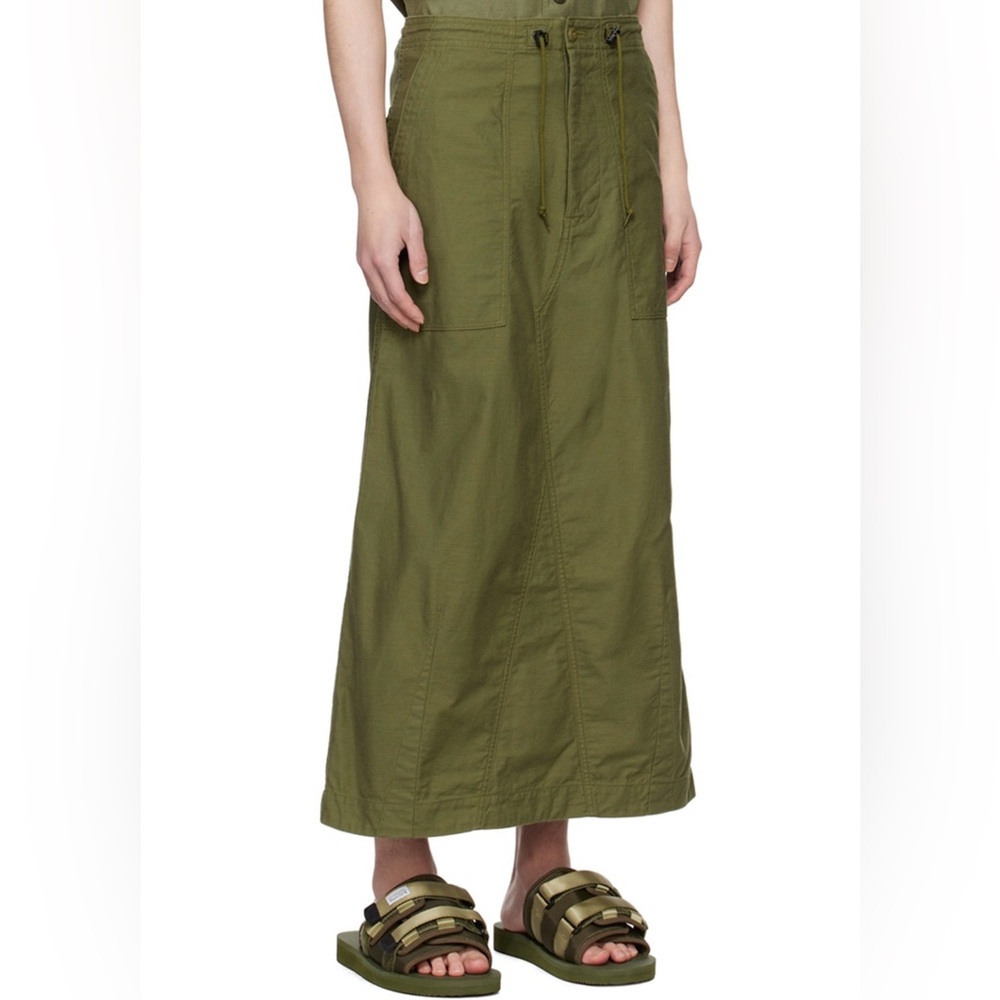 🫒 Needles Japan Olive Fatigue Skirt Unisex Size 34 🫒 - Picture 5 of 14